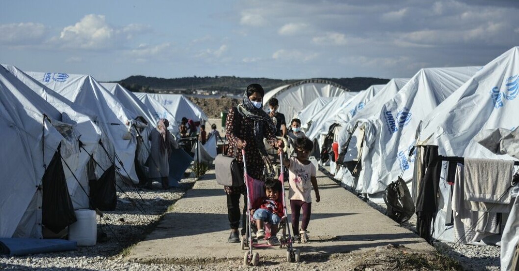 Flyktingar och migranter i ett läger på grekiska ön Lesbos. Arkivfoto. Asylpakten i EU – detta gäller nu
