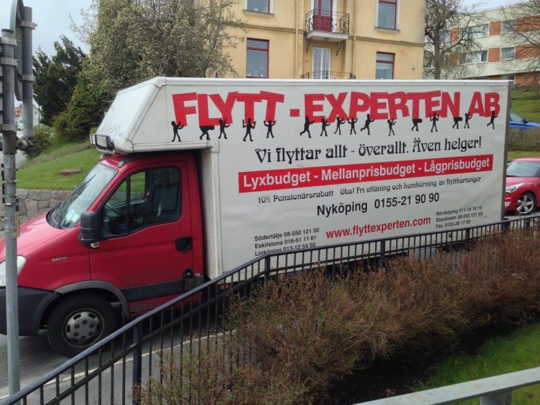 Flyttbilden anländer till Norrtälje! Foto: Privat Flyttbilden anländer till Norrtälje! Foto: Privat