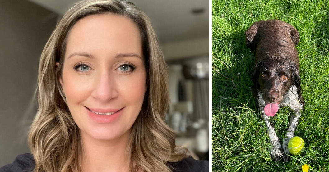 Nicola Bulley och hunden Willow som hon var ute med när hon försvann spårlöst.