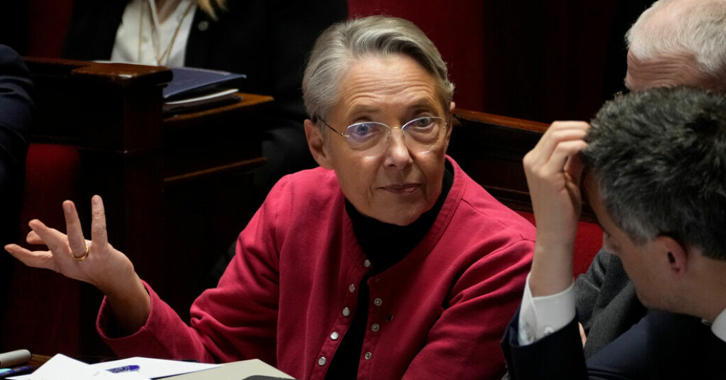 Frankrikes premiärminister Élisabeth Borne sade att en viktig etapp för att kunna genomföra pensionsreformen nu passerats när överhuset sent på lördagen röstade ja till förslaget. Arkivbild. Franskt pensionsförslag ett steg närmare lag