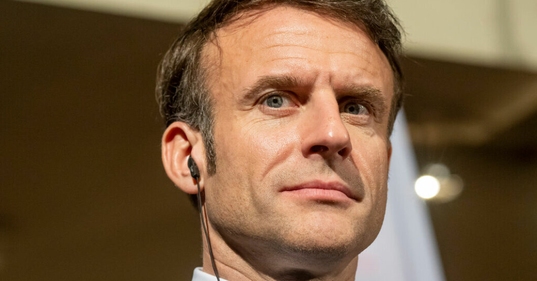 Frankrikes president Emmanuel Macron. Macron: Ryssland ska besegras – inte krossas