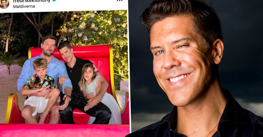 Fredrik Eklund med barnen