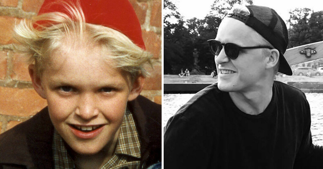 Fredrik Glimskär som Dynamit-Harry i Jönssonligan och hur han ser ut i dag. Fredrik Glimskär som Dynamit-Harry i Jönssonligan.