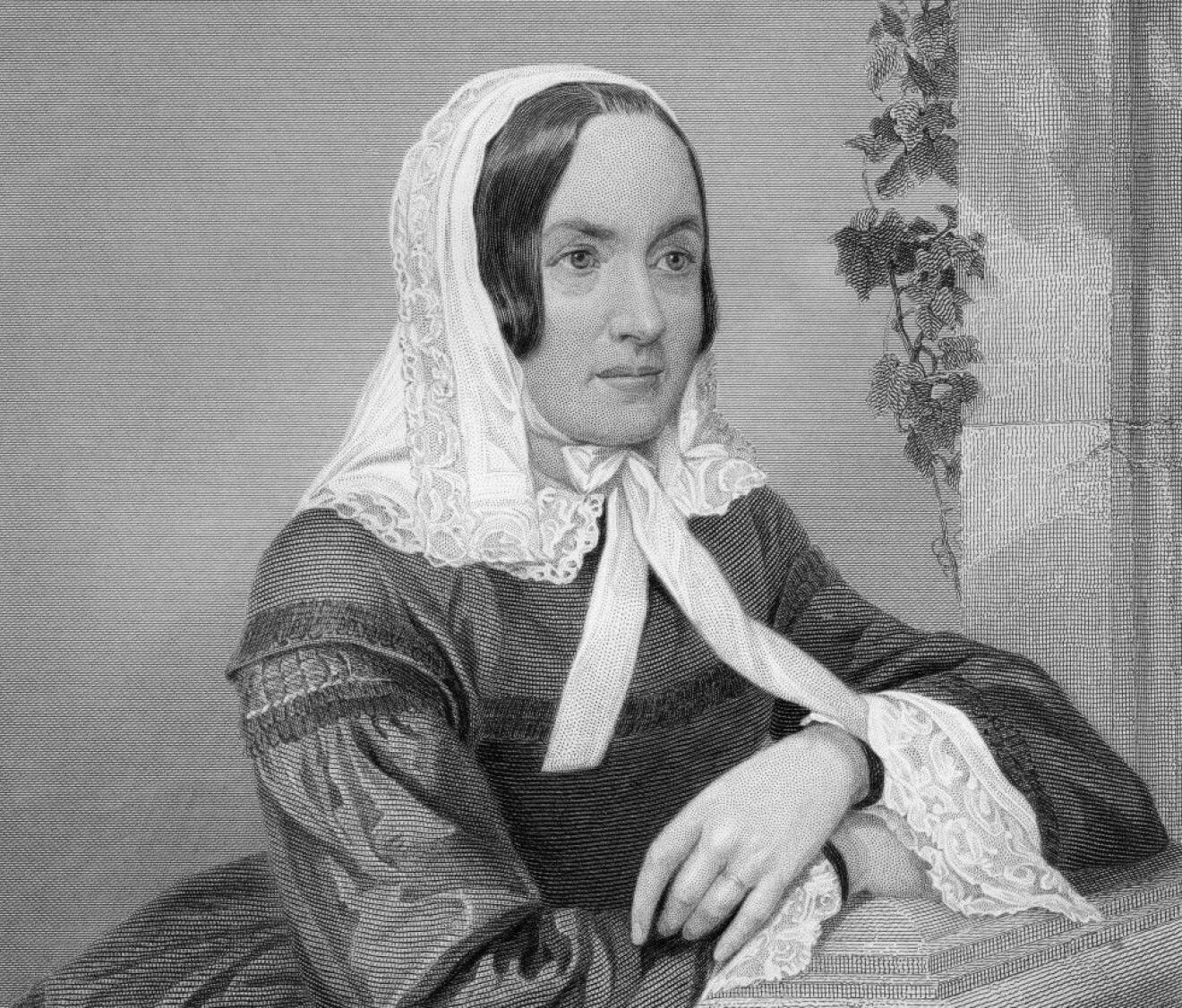 Fredrika Bremer, 1801 - 1865, a Swedish writer and a feminist activist, Fredrika Bremer, 1801 - 1865, eine schwedische Schriftstellerin und Initiatorin der schwedischen Frauenbewegung