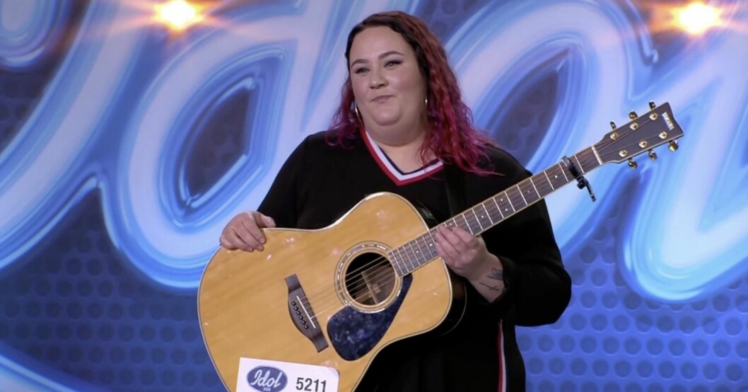 Frida Green i <span class=" italic" data-lab-italic_desktop="italic">Idol </span>2020. Frida Green i Idol 2020