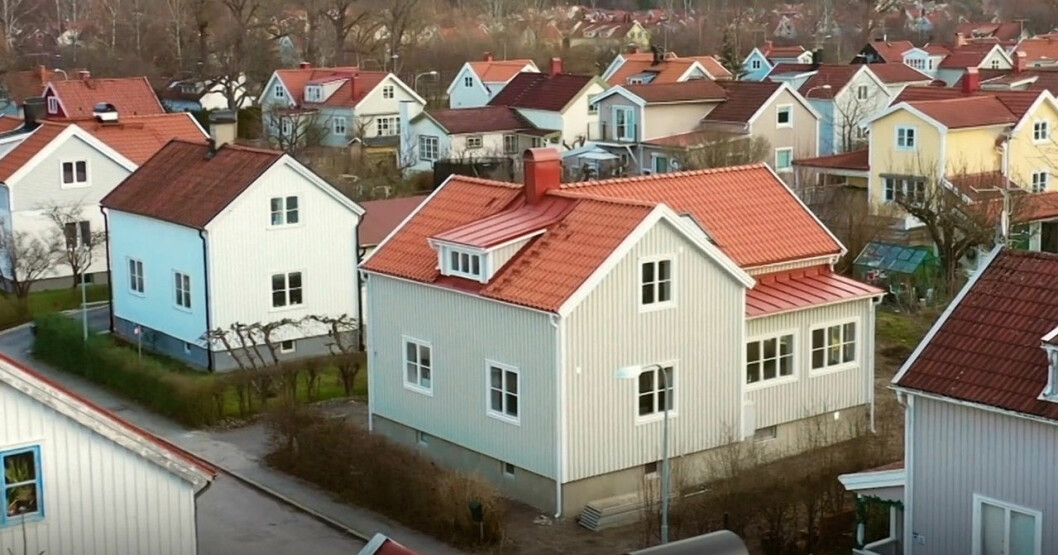 Frida och Jonas Nyquists hus i Enskede. <strong>Foto: SVT.</strong> Frida och Jonas Nyquists hus i Husdrömmar 2020.