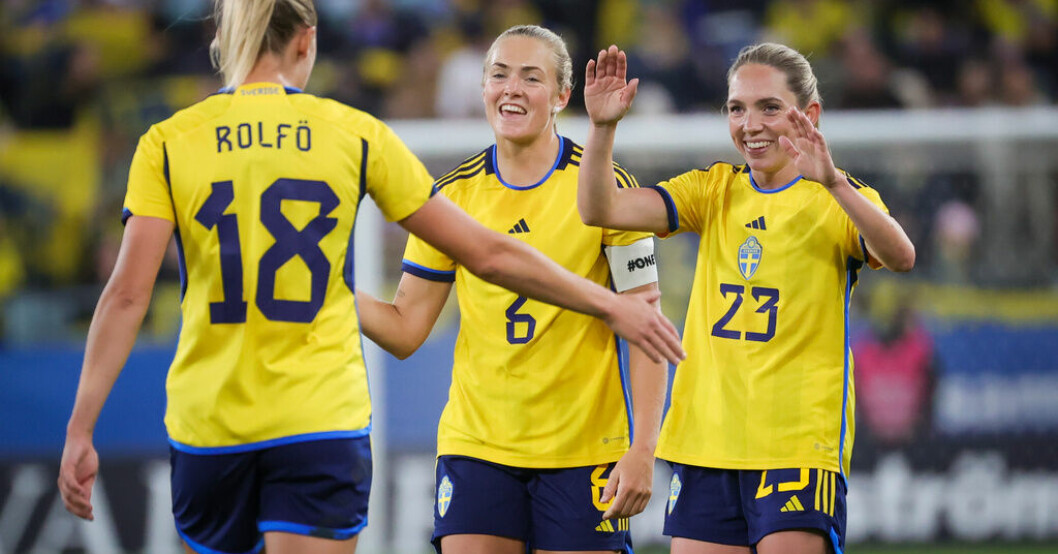 Fridolina Rolfö, Magdalena Eriksson och Elin Rubensson ska spela Nations League i höst. Arkivbild. Guide: Allt inför nya storturneringen