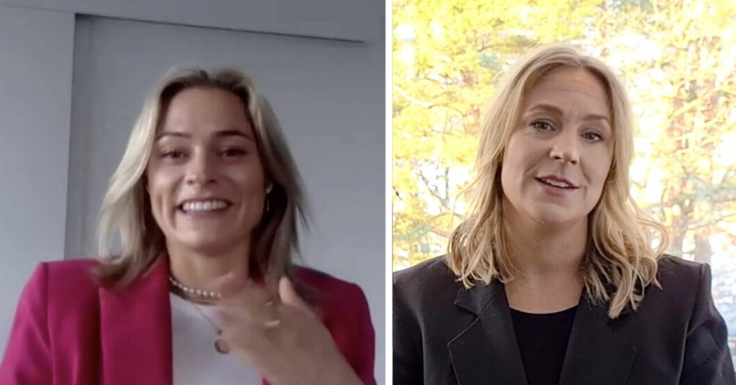 Fridolina Rolfö och systern Daniella Rolfö.