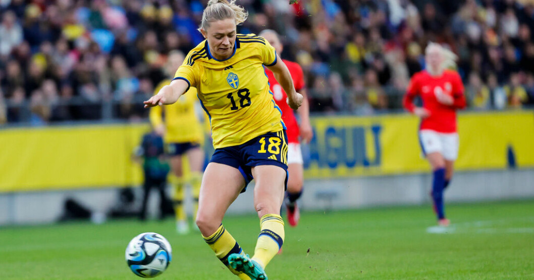 Fridolina Rolfö och Sverige möter Spanien i september. Arkivbild. Sverige inleder Nations League hemma mot Spanien