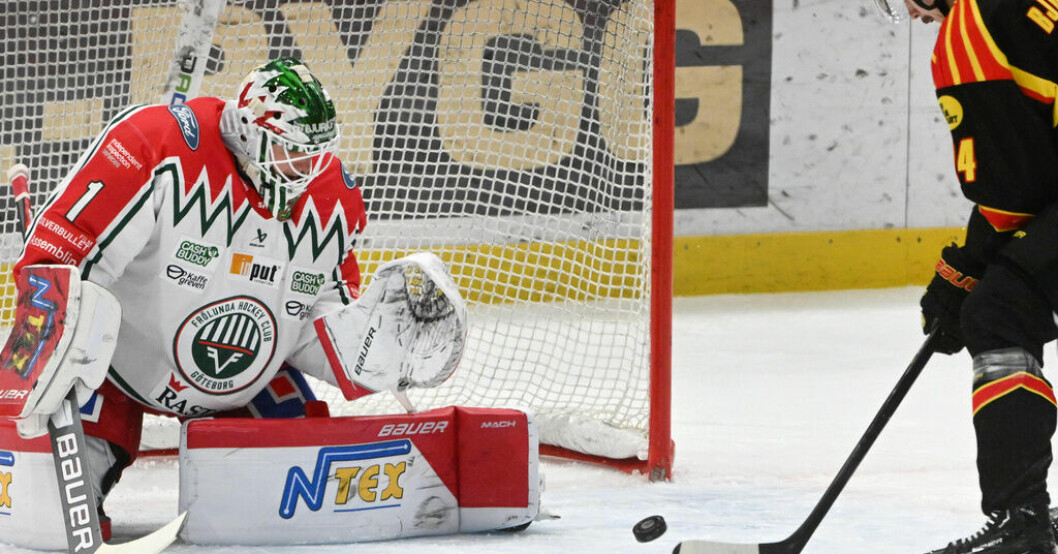 Frölundamålvakten Lars Johansson höll nollan mot Leksand. Arkivbild. Frölunda vann streckkampen mot Leksand