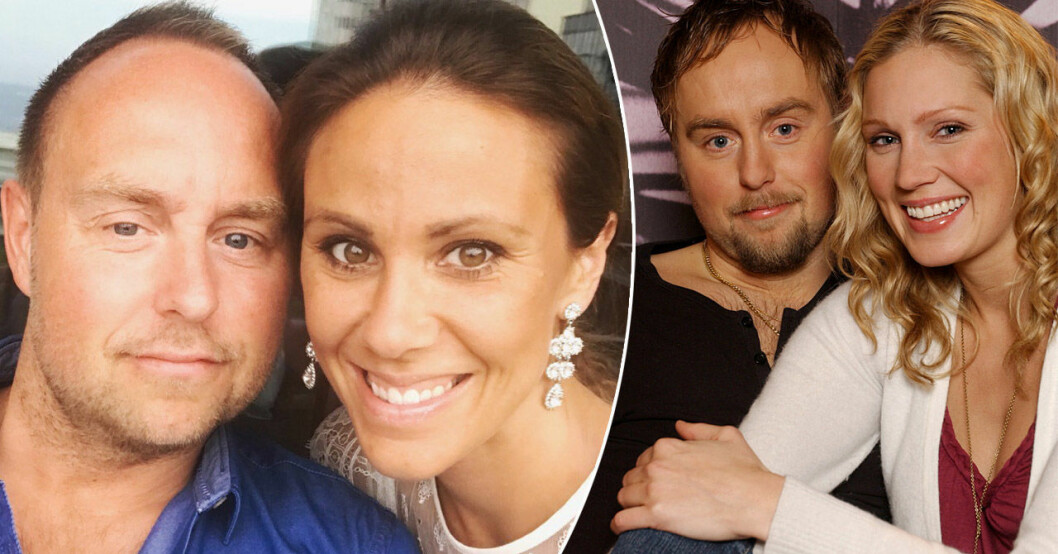 Sofia med maken Johan Edlund och Edlund med sin ex-flickvän Jessica Almenäs.