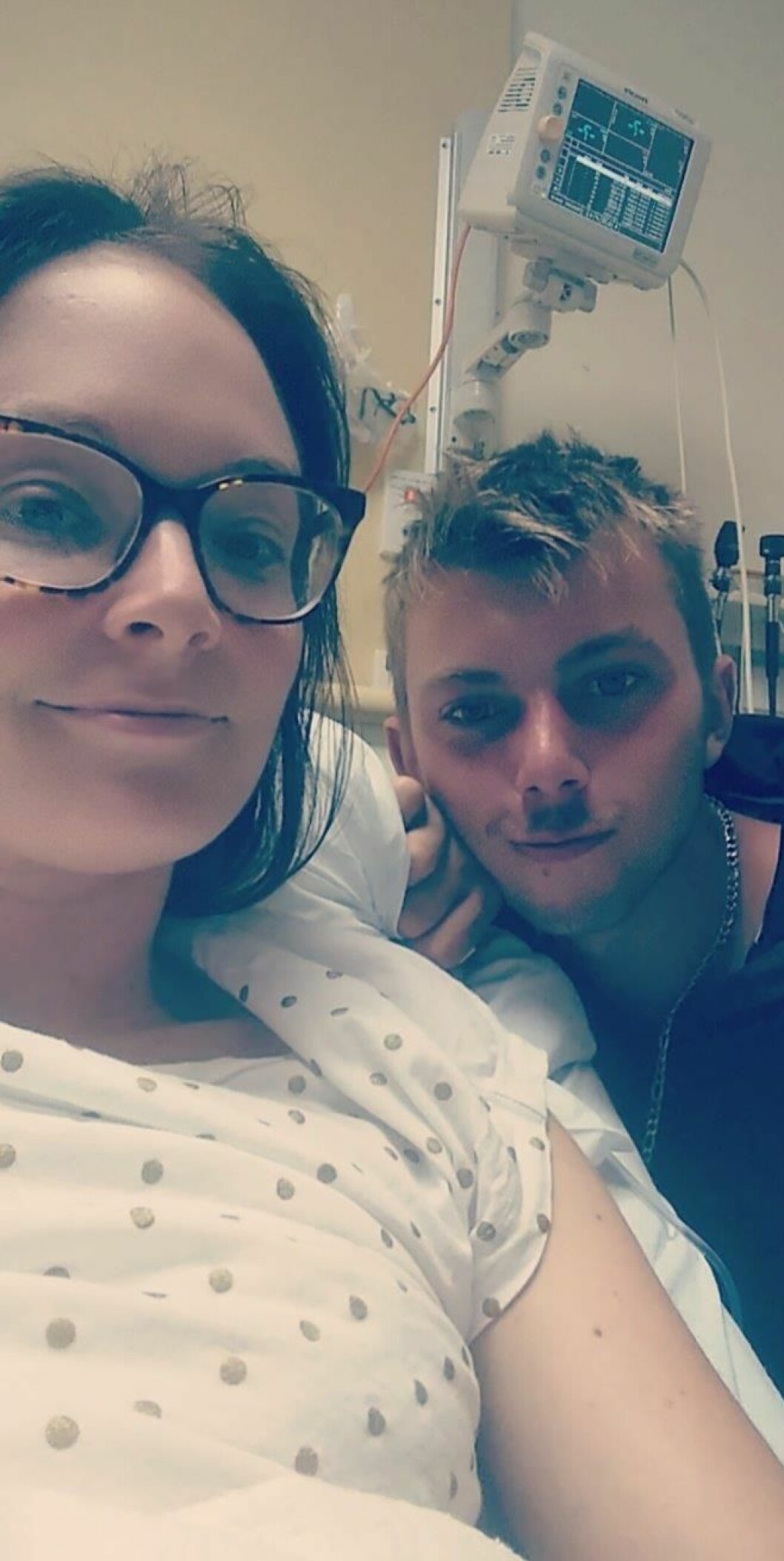 Gemma Malins med hennes fästman Brandon.