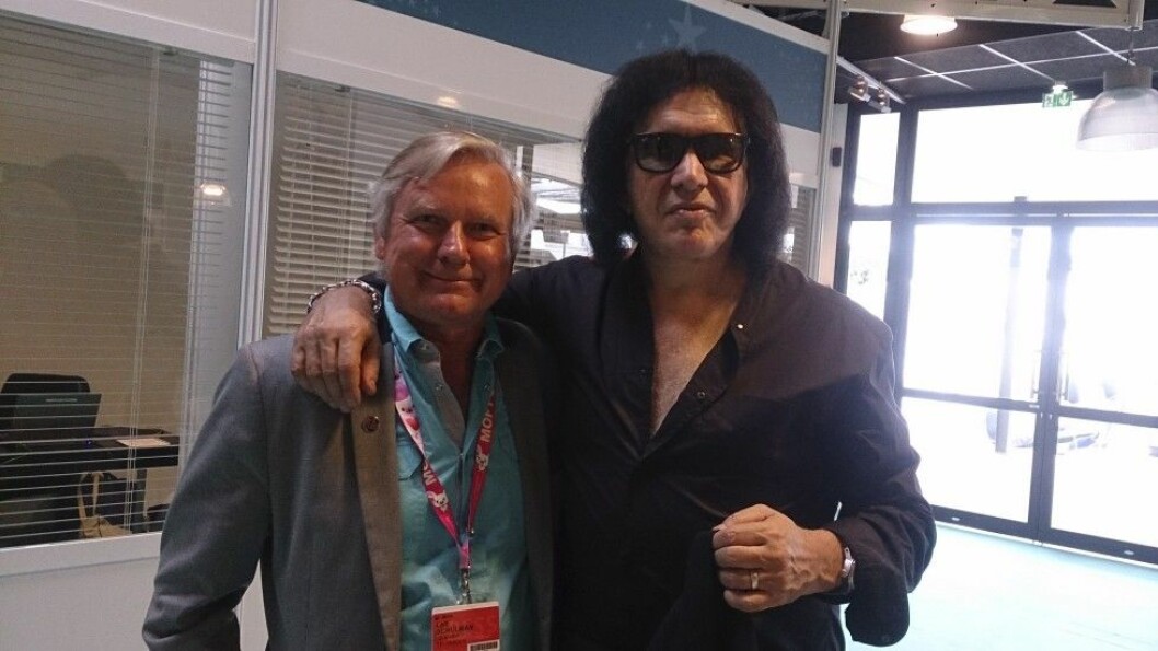 Gene Simmons ihop med Leif Schulman. Foto: Privat Gene Simmons ihop med Leif Schulman. Foto: Privat
