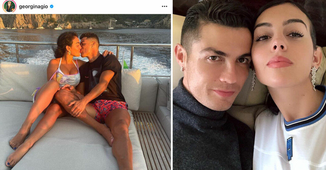 <strong>Cristiano Ronaldo och Georgina Rodríguez träffades i Madrid 2016. Två år senare friade Ronaldo med en ring värd 7,7 miljoner.</strong> Cristiano Ronaldo och Georgina Rodríguez träffades i Madrid. Två år senare friade Ronaldo med en ring värd 7,7 miljoner.
