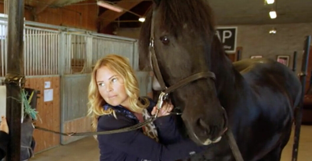 Magdalena Graaf och hästen Goliat. Foto: Viafree