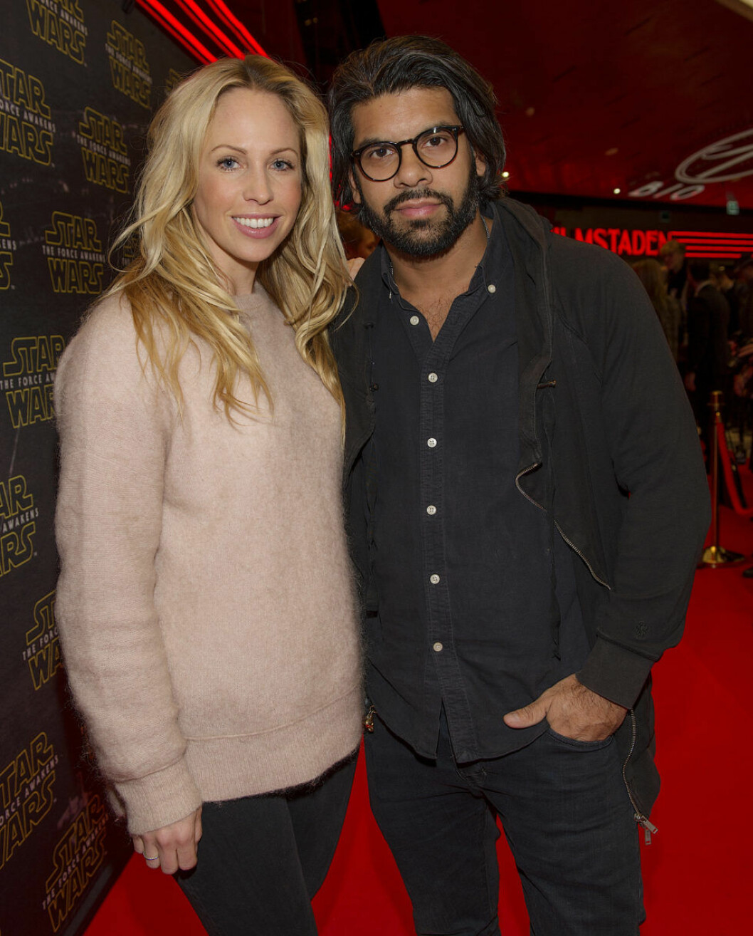 Malin Gramer och sambon Carl Falk.