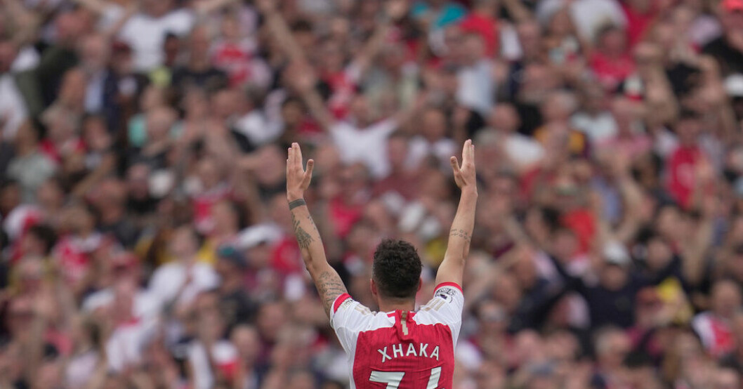 Granit Xhaka lämnar England för Tyskland. Arkivbild. Arsenalkaptenen till Tyskland: "En otrolig resa"