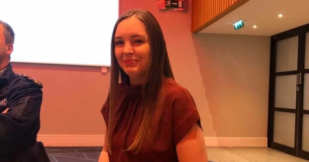 Grianne Kealy 14 år efter olyckan. Grianne Kealy