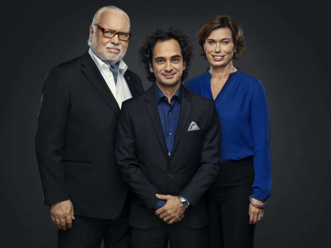 I juryn ses Leif Mannerström, Marcus Aujalay och Mischa Billing I juryn ses Leif Mannerström, Marcus Aujalay och Mischa Billing