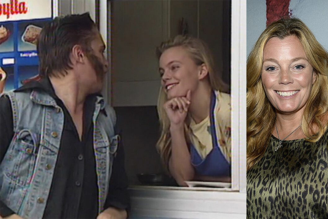 Gry Forssell i Byhåla och hur hon ser ut i dag. <strong>Foto: SVT och TT</strong> Gry Forssell i Byhåla.