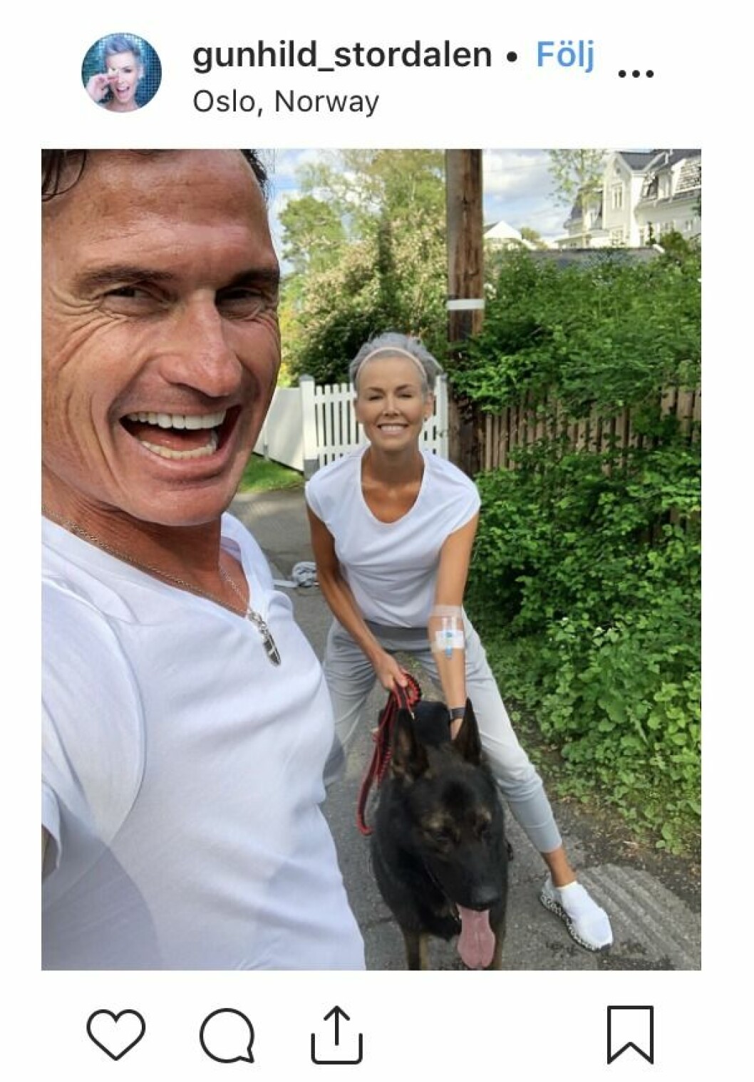 Gunhild Stordalens bild på Instagram efter pausen.