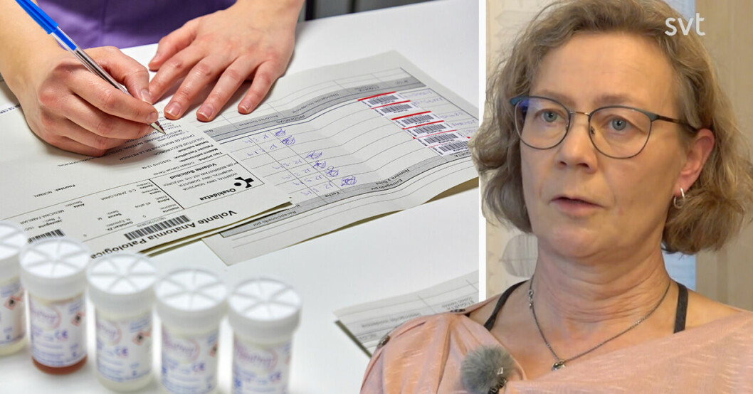 Livmoderhalscancer prover och Gunilla Pettersson.