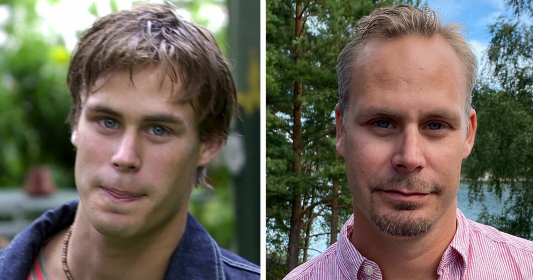 Anders 2000 och 2020. <strong>Foto: TT & Privat.</strong> Anders Habenicht spelade David i Eva & Adam 1999-2001.