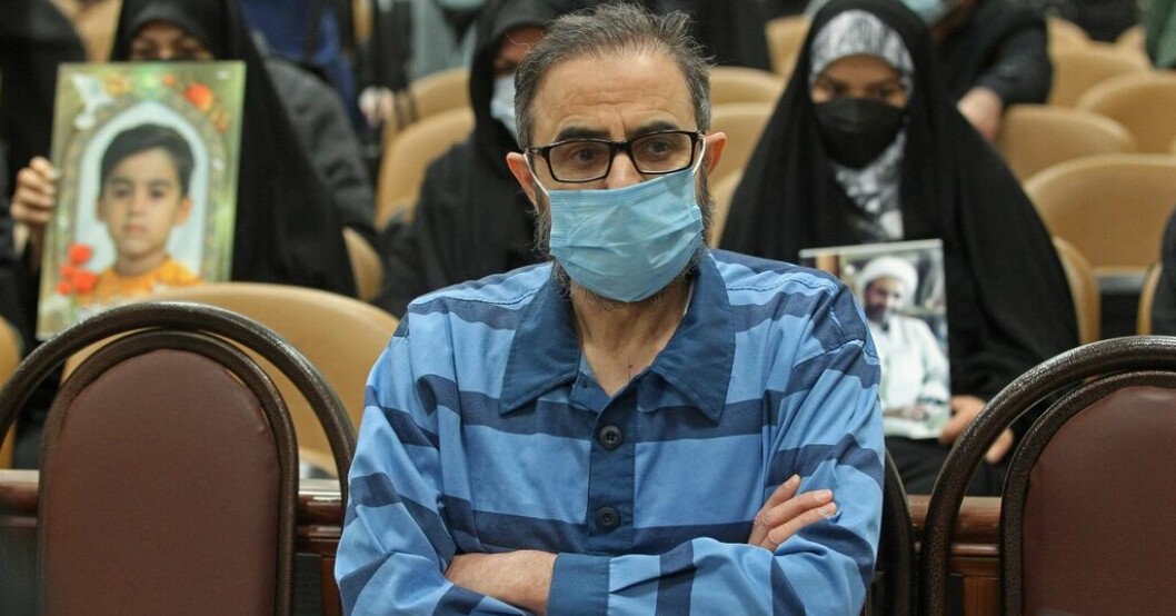 Habib Chaab i rätten i Teheran i januari 2022. Arkivbild. Efter avrättningen – Irans ambassadör till UD