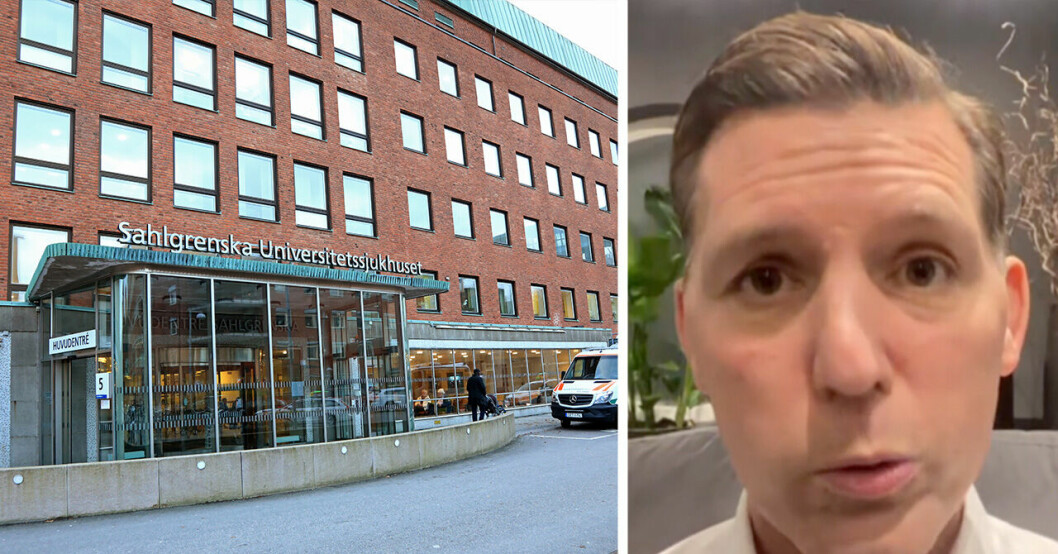Sahlgrenska universitetssjukhuset i Göteborg och it-säkerhetsexperten Marcus Murray till höger.