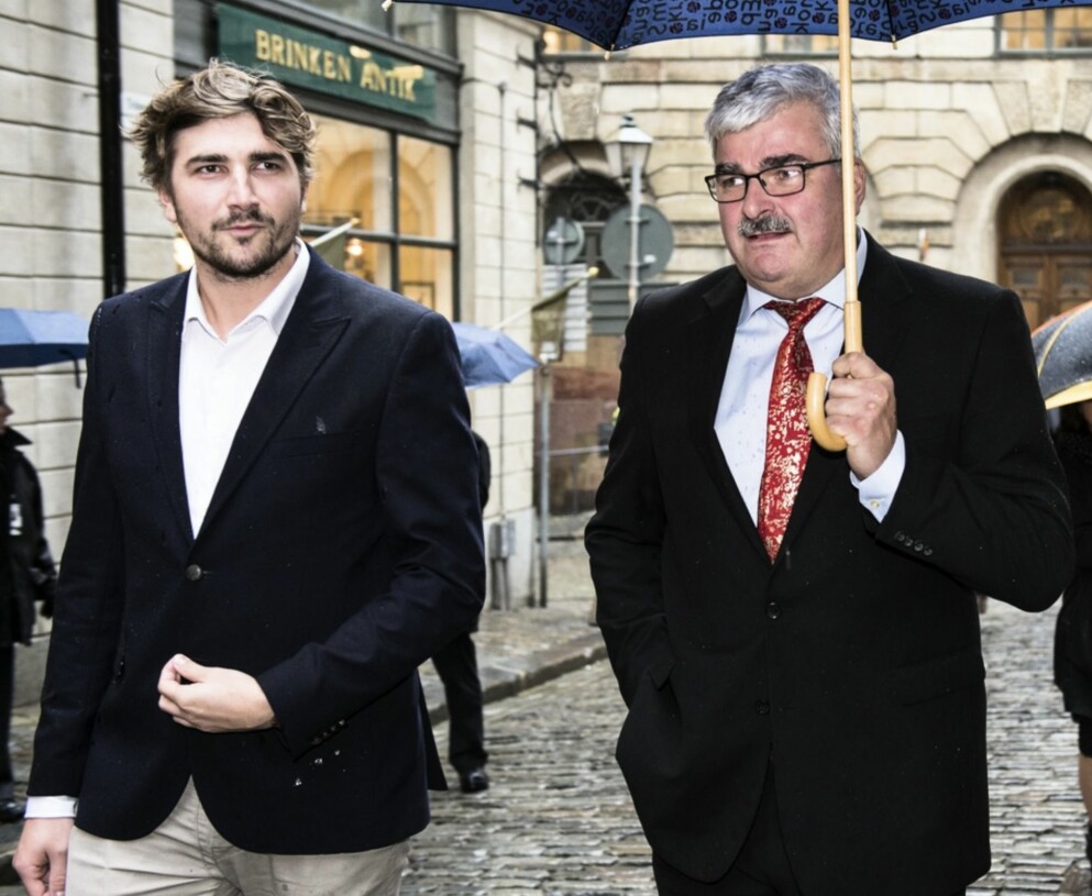 Anton Juholt och Håkan Juholt. Anton Juholt och pappa Håkan Juholt