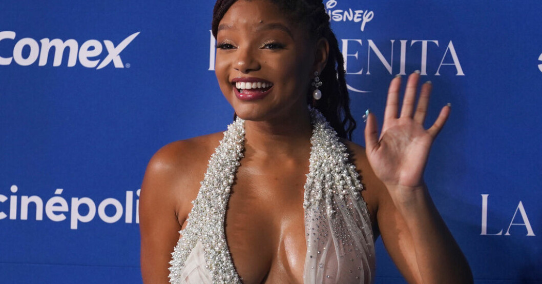 Halle Bailey spelar Ariel i Disneys nyinspelning av "Den lilla sjöjungfrun". Arkivbild. Nya Ariel: Barnens reaktioner var underbara