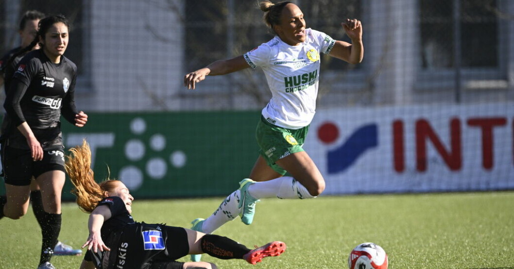 Hammarby och Madelen Janogy har flugit fram i damallsvenskan hittills. Men favoriter i derbyt mot Djurgården är de inte, enligt henne. Arkivbild. "Att vi har fyra raka vinster spelar ingen roll"
