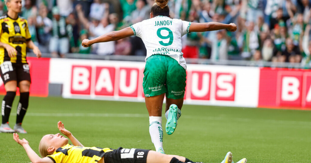 Hammarbys Madelen Janogy blev stor matchhjälte med sina mål i cupfinalen mot Häcken. Hammarby mästare efter 28 års väntan