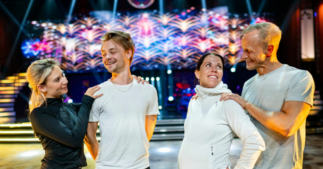 Hampus Hedström och Charlotte Kalla med sina danspartners Ines Stefanescu och Tobias Karlsson gör upp om vinsten i "Let's dance". De fajtas om segern i "Let's dance"