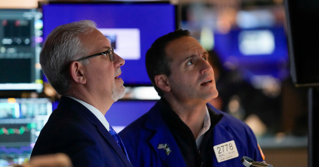 Handlare i det legendariska börshuset i New York. Arkivbild. Årets sämsta dag på Wall Street
