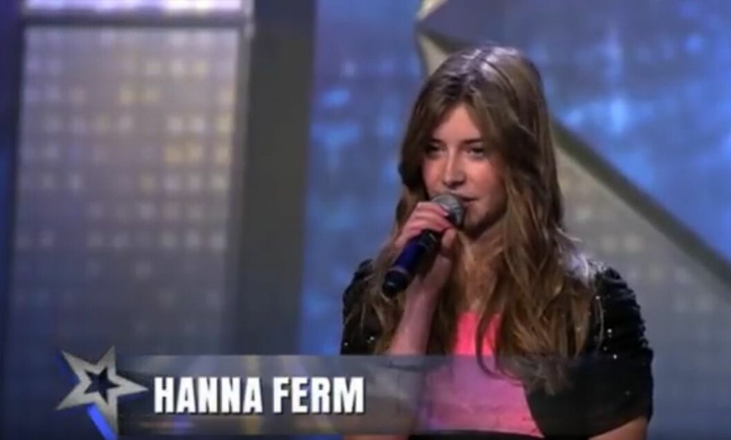 Hanna Ferm i Talang 2014. FOTO: TV4
