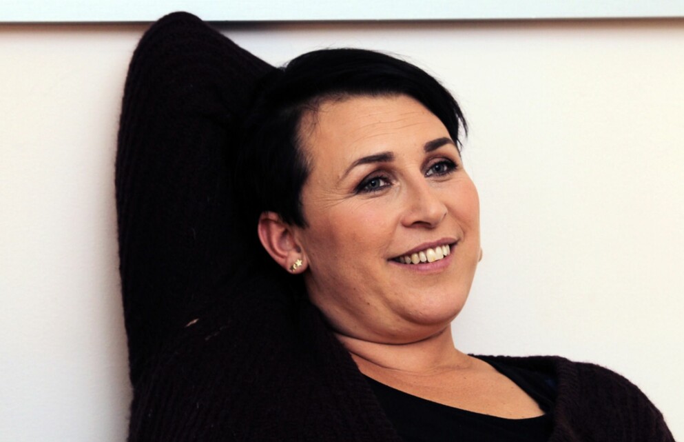 Hannah Widell. Hannah Widell i svart tröja