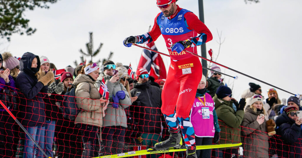 Hans Christer Holund under ett av sina sista världscuplopp i karriären. Arkivbild. Norske skidstjärnan lägger av