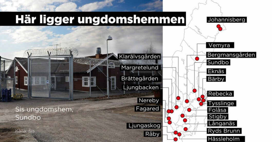 Här ligger Sveriges 21 särskilda ungdomshem med drygt 700 platser. Sis-chef om rymningarna: Vi ringde visst polisen