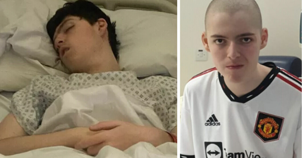 16-åriga Harvey har akut leukemi – upptäckte det efter att ha fått utslag efter badet.