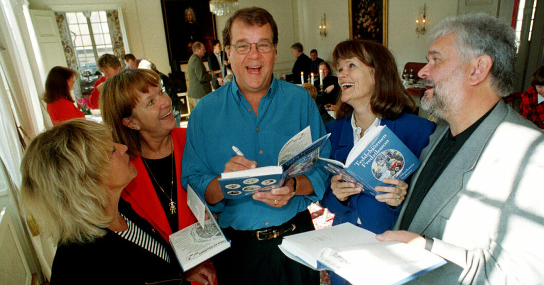 Hasse med bland andra Lasse Berghagen och Lill-Babs 1998.