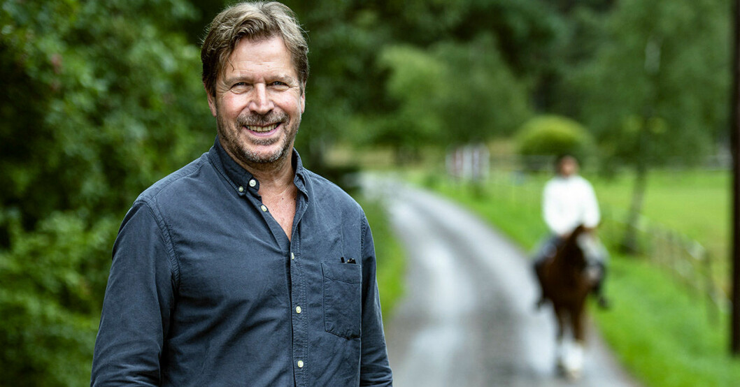 Johan inför tv-serien Deg 2021. Johan Hedenberg inför Deg 2021.