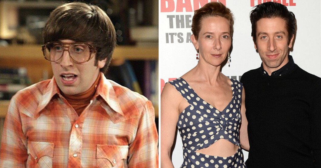 Simon i Big Bang theory och med frun Jocelyn Towne. Simon Helberg i Big Bang theory och frun Jocelyn Towne.