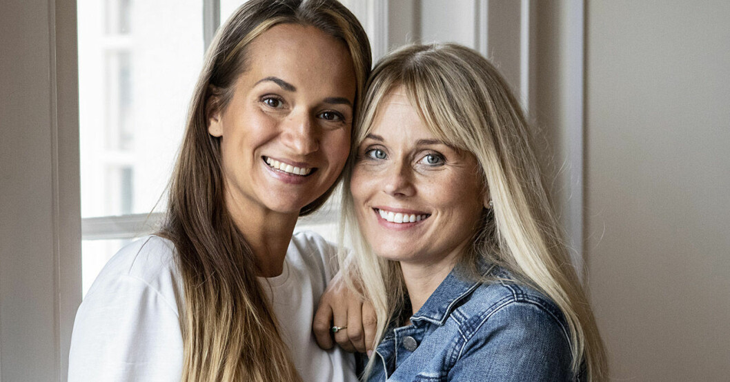 Helena med Bianca Kronlöf. Bianca Kronlöf och Helena af Sandeberg.