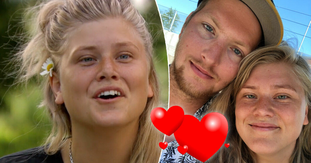 Helena Hedqvist i Farmen 2021 med blivande maken Erik.