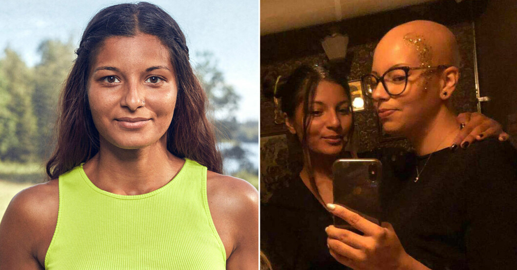 Helené med sin syster.