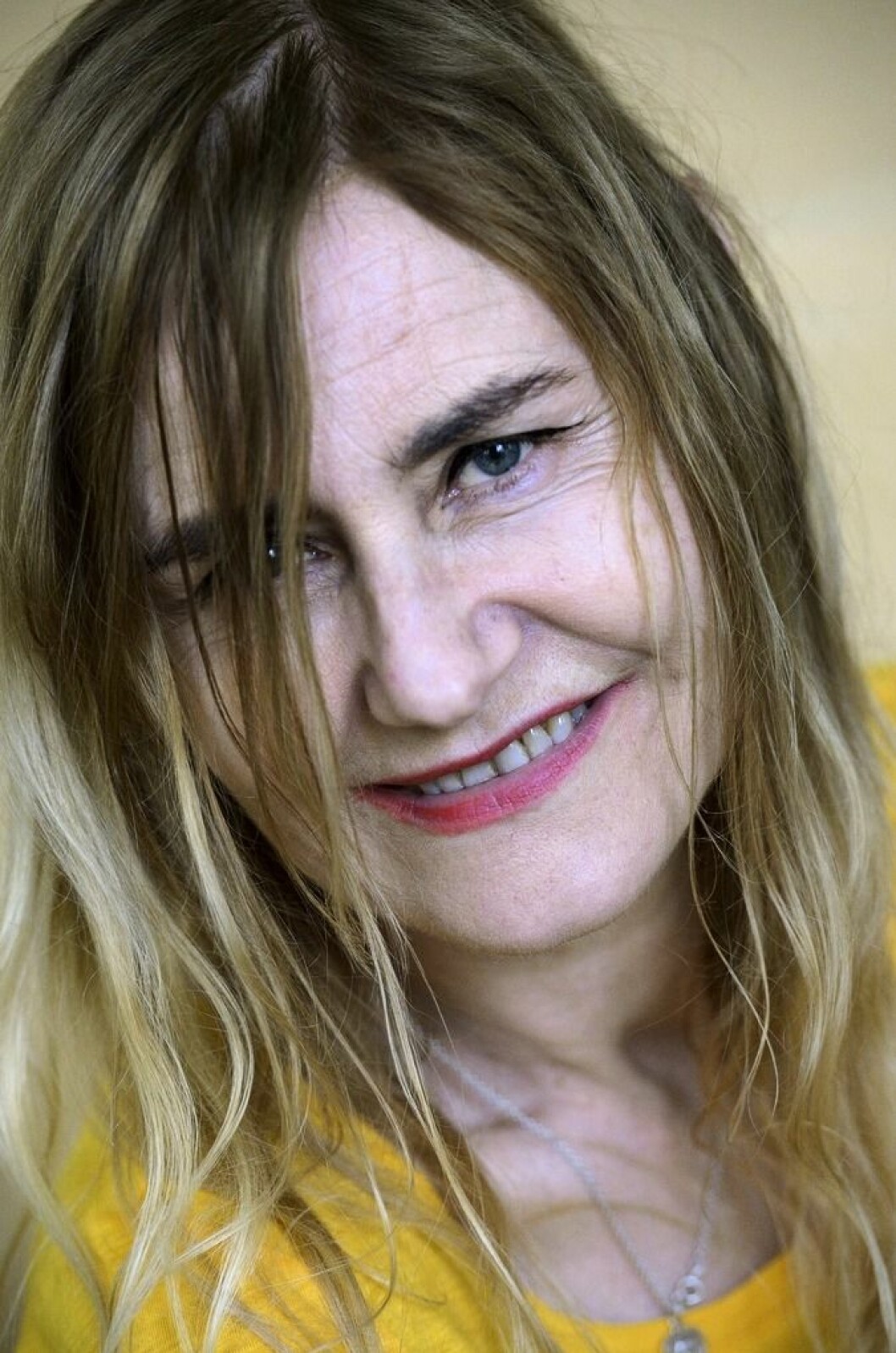 Helene Billgren. Foto: Janerik Henriksson/TT Helene Billgren ler.