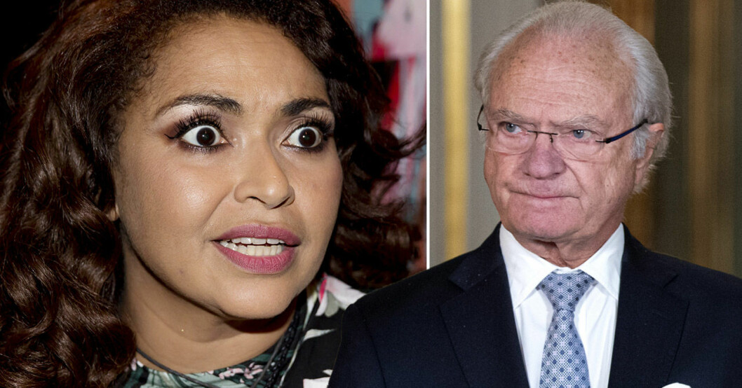 Camilla Henemark och kung Carl XVI Gustaf.