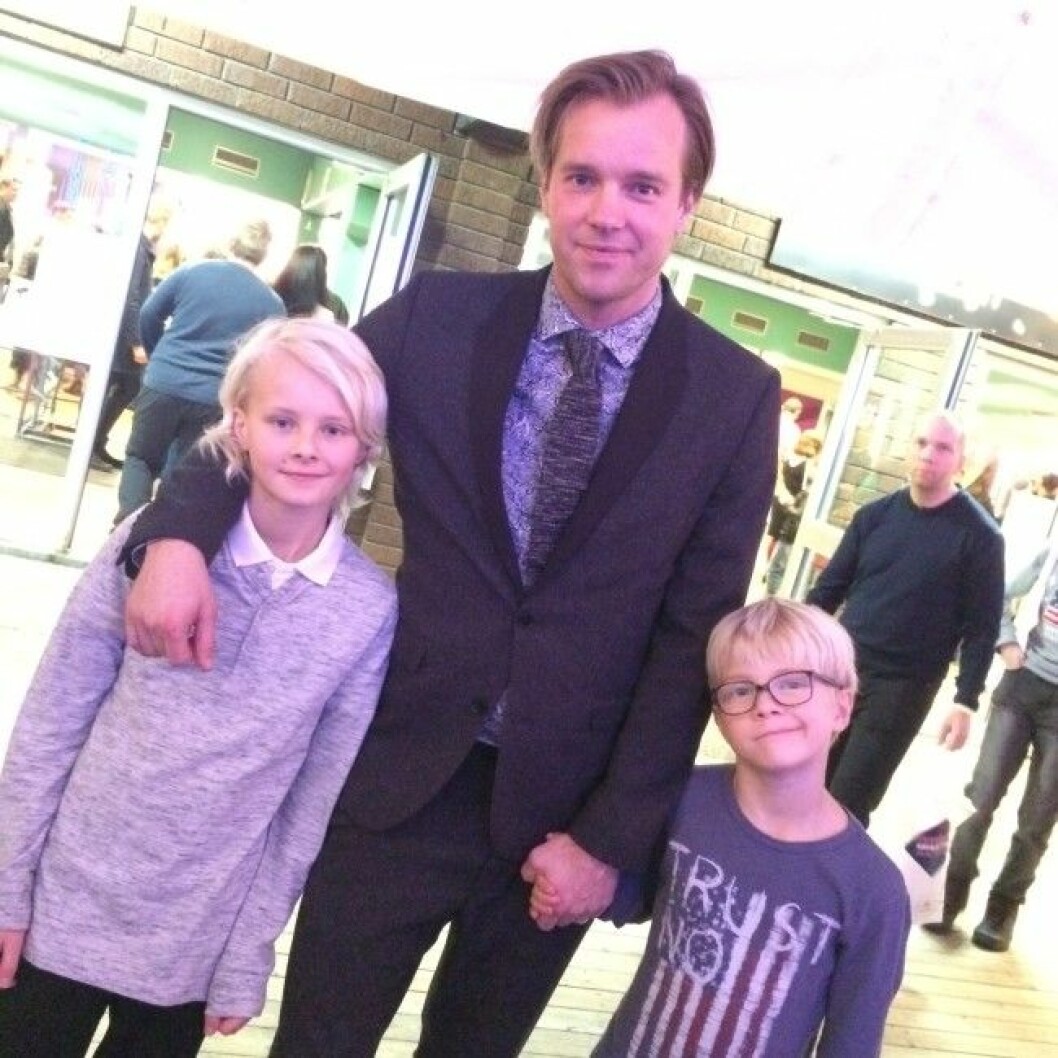 Henrik Johnsson med sönerna. Henrik Johnsson hade en favorit.