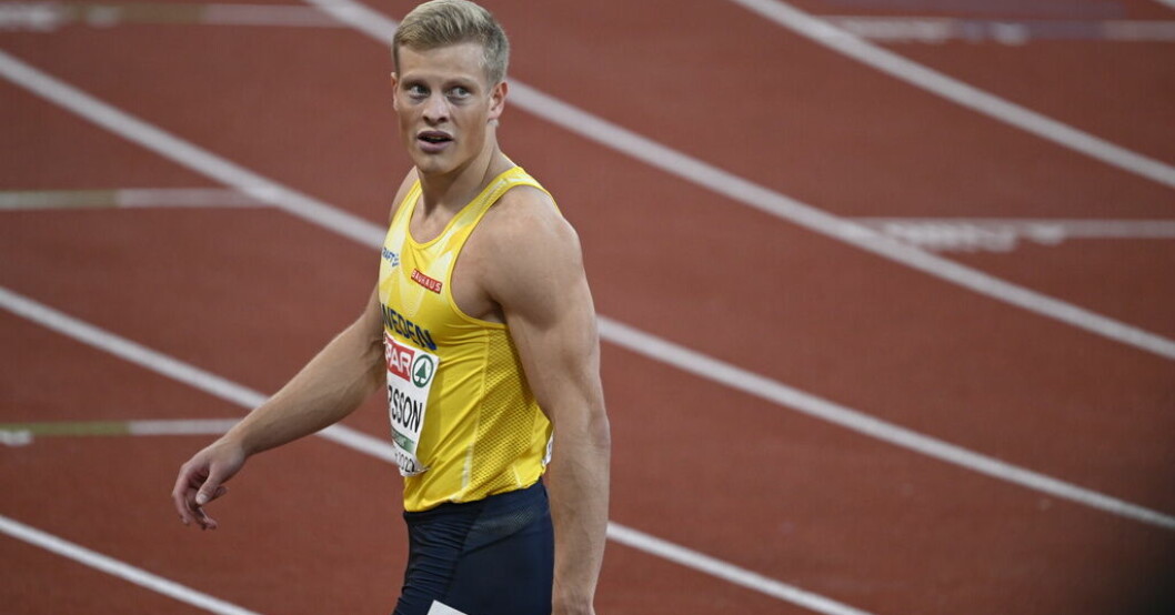 Henrik Larsson satte svenskt rekord på 100 meter i Åbo. Arkivbild. Larssons knall: Svenskt rekord på 100 meter
